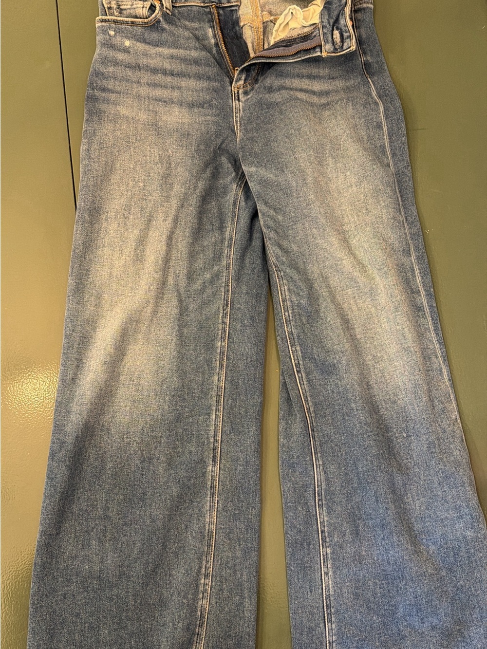 Paige denim cropped wide leg jeans